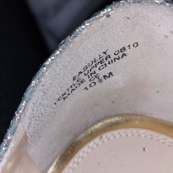 Enzo Angiolini Sully platform glitter peep toe heels Sz 10.5 - Picture 7 of 8